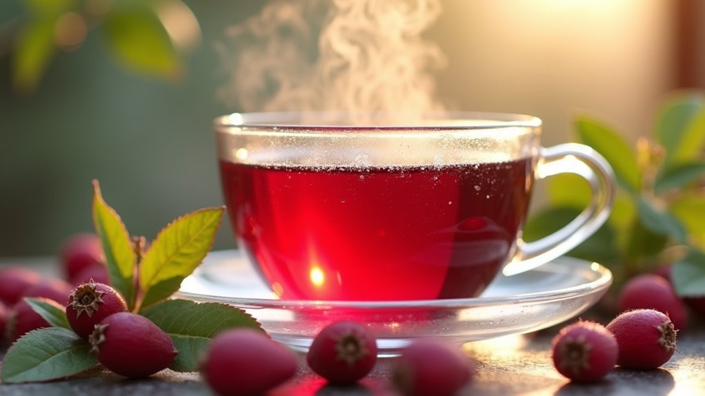 hydration through rose hip tea