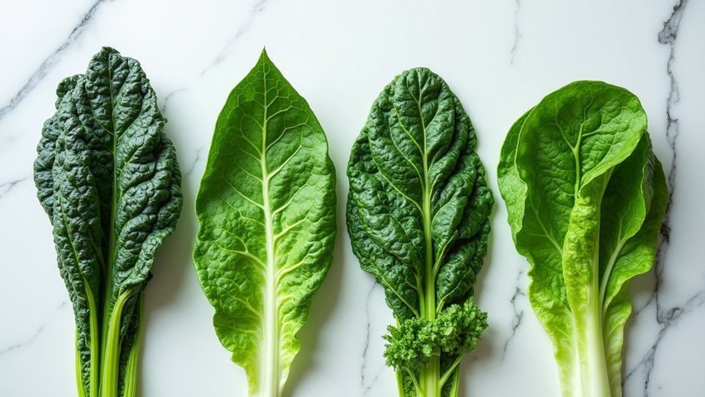 mineral content in leafy greens