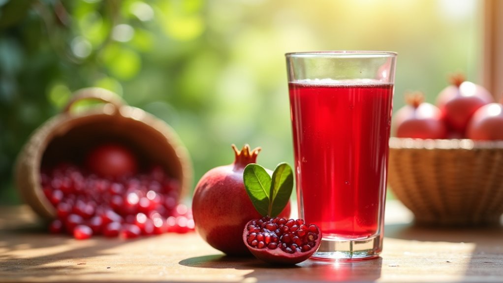 pomegranate juice enhances circulation