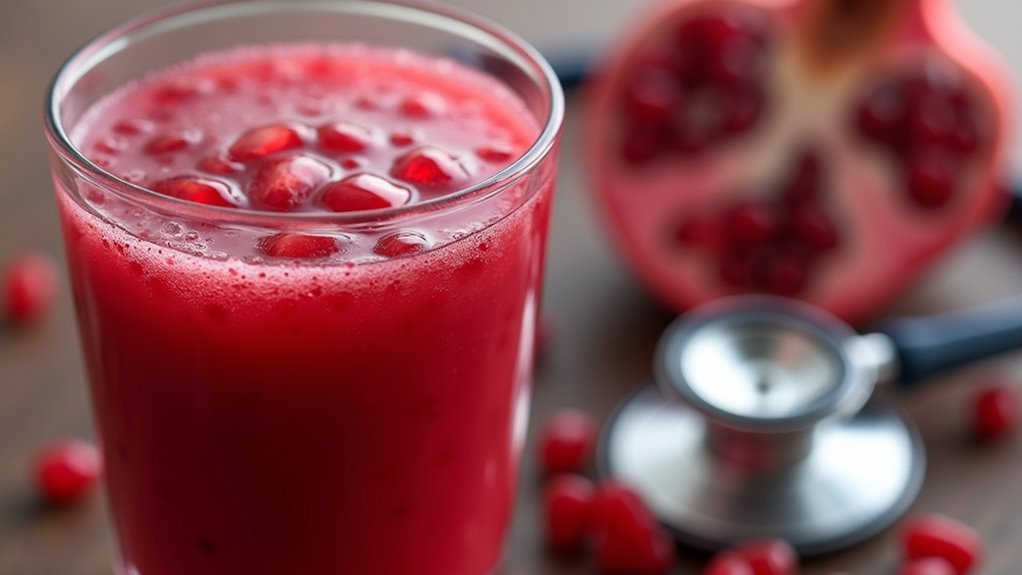 pomegranate juice inhibits calcification