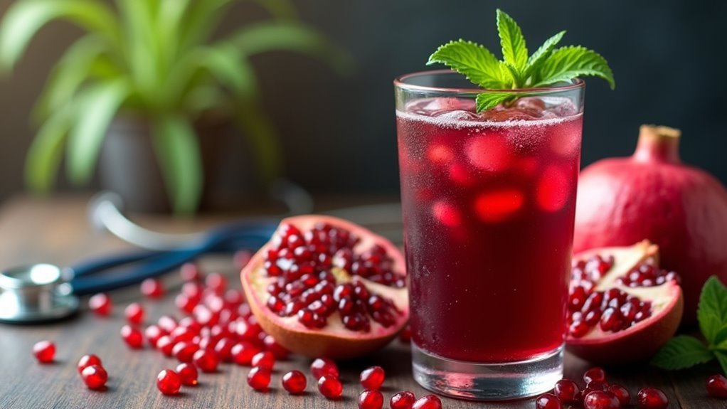 pomegranate juice reduces cholesterol